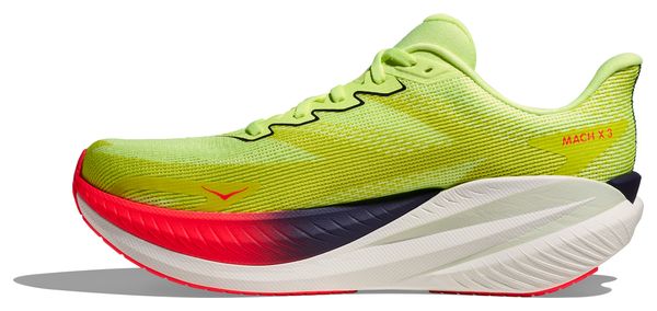 Hoka Mach X 3 hardloopschoenen geel/rood heren