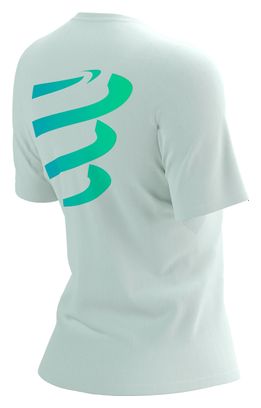 Camiseta de manga corta Compressport Podium blanca para mujer