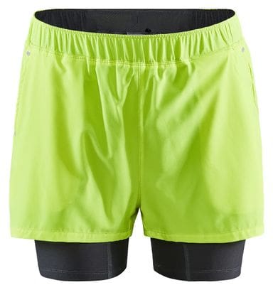Craft Adv Essence Stretch 2-in-1 Shorts Fluo Yellow