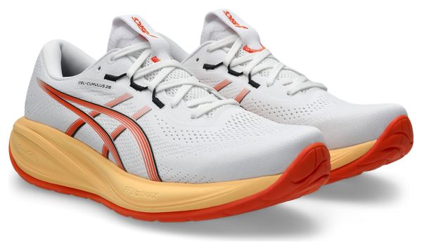 Asics Gel-Cumulus 28 hardloopschoenen wit/oranje voor heren