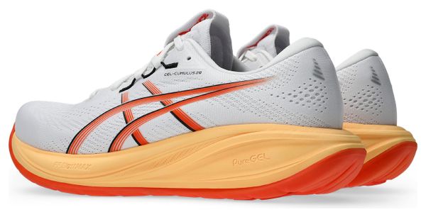 Asics Gel-Cumulus 28 hardloopschoenen wit/oranje voor heren