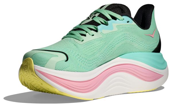 Chaussures Running Hoka Skyward X Vert/Bleu/Rose Femme