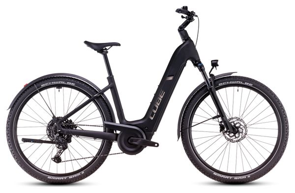 Cube Nuride Hybrid Pro 600 Allroad Easy Entry Bicicletta ibrida elettrica Shimano Cues 10S 600 Wh 29'' Nero 2025