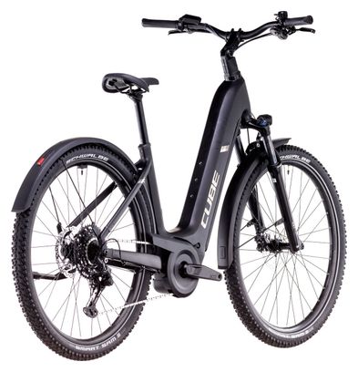 Cube Nuride Hybrid Pro 600 Allroad Easy Entry Bicicletta ibrida elettrica Shimano Cues 10S 600 Wh 29'' Nero 2025
