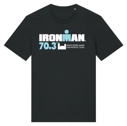 Camiseta de manga corta Ironman 70.3 Rapperswil Negra para hombre