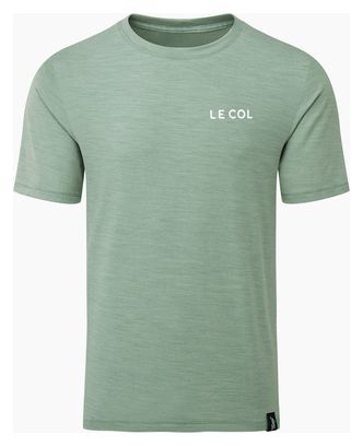 Men's Short Sleeve T-Shirt Le Col ARC Merino Green