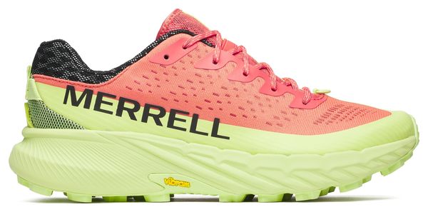 Merrell Agility Peak 5 Geel/Roos Trailschoenen
