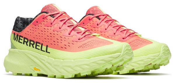 Merrell Agility Peak 5 Geel/Roos Trailschoenen