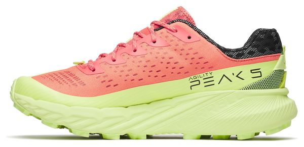 Merrell Agility Peak 5 Geel/Roos Trailschoenen