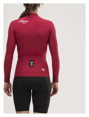 Maillot Manches Longues Femme LeBram Race Mi-Saison Rouge