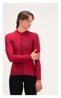 Maillot Manches Longues Femme LeBram Race Mi-Saison Rouge