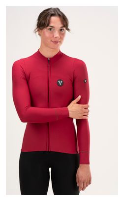 Maillot Manches Longues Femme LeBram Race Mi-Saison Rouge