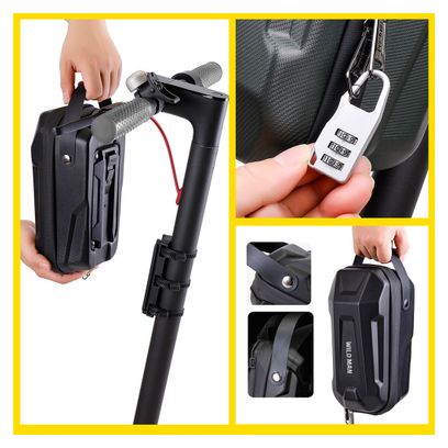 Sacoche de guidon rigide EVA 1L pour trottinette électrique et vélo pliant