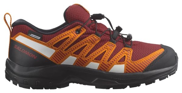 Salomon XA Pro V8 CSWP Red/Black Children's Waterproof Trail Shoes