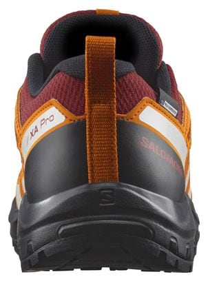 Zapatillas de trail para niños Salomon XA Pro V8 CSWP Rojo/Negro Impermeables