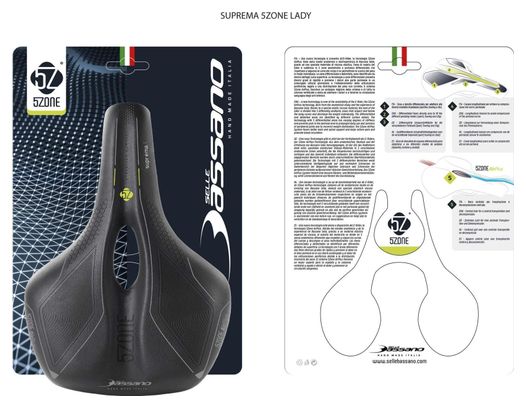 SELLE BASSANO Selle vélo Suprema 5zone EL dames noir