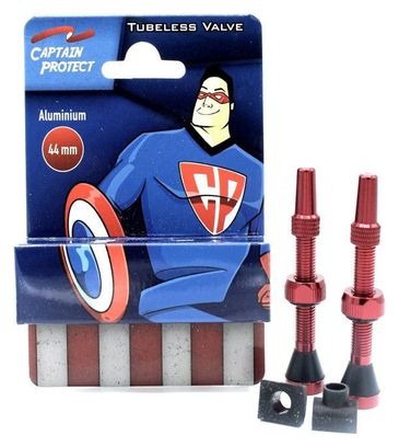 CAPTAIN PROTECT - Paire de valves Alu. 44 Mm -  Rouge