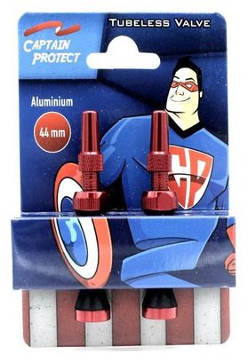 CAPTAIN PROTECT - Paire de valves Alu. 44 Mm -  Rouge