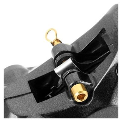 2er-Set Toopre Bremssattelschrauben M4 Titan TC4 mit Sicherungsringen Shimano-kompatibel Gold