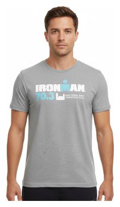 Ironman 70.3 Rapperswil Heren Grijs Korte Mouw T-Shirt