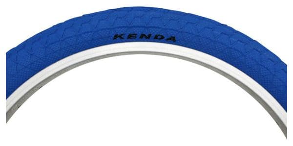 Pneu bmx 20 x 1.95 kenda slick bleu tr (50-406)