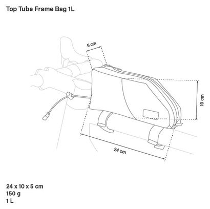 Sacoche Pour Tube Supérieur De Cadre Vélo 1L