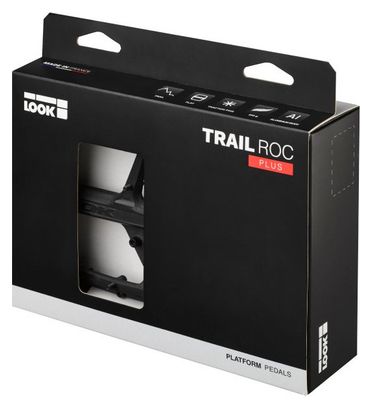 Paire de Pédales Plates Look Trail Roc+ Noir
