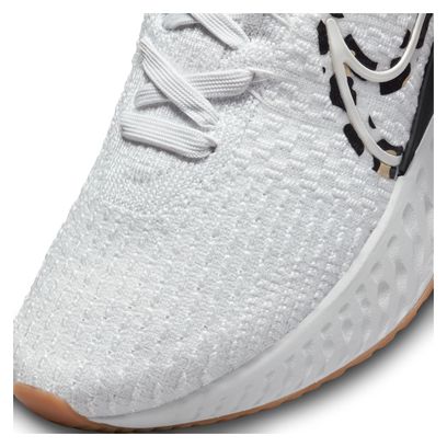 Chaussures de Running Nike React Infinity Run Flyknit 3 Leopard Femme Blanc