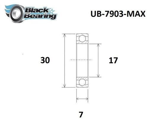 Roulement MAX - BLACKBEARING - 7903 2rs
