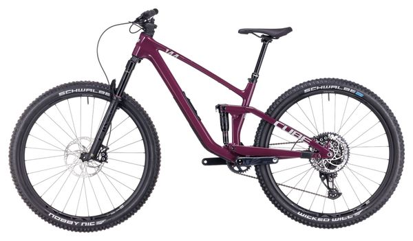 VTT Tout-Suspendu Cube Stereo One44 C:68X SLX Sram GX Eagle AXS 12V 29'' Rose Rouge Wine