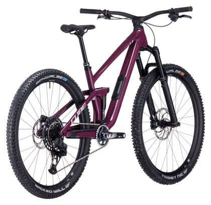 VTT Tout-Suspendu Cube Stereo One44 C:68X SLX Sram GX Eagle AXS 12V 29'' Rose Rouge Wine