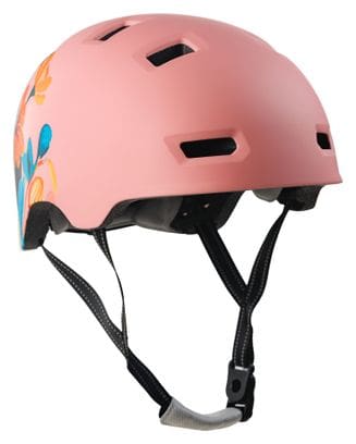 Casque vélo et skate | Fleur Rose L (57-61 cm) | Certifié EN1078