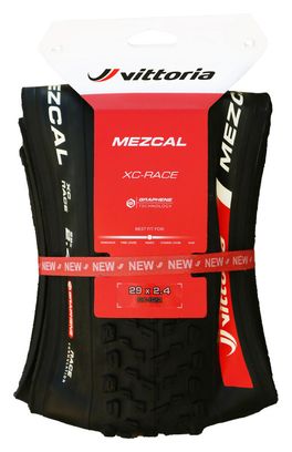 Pneu VTT Vittoria Mezcal XC Race 29'' Tubeless Ready Souple Graphene Race Formulation Flancs Marrons