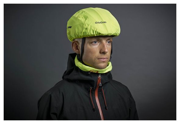 GripGrab Hi-Vis Helm Regenbeschermer Fluorescerend Geel