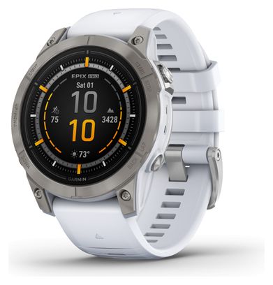 Montre de Sport Garmin Epix Pro Gen 2 Sapphire Titane 47mm Blanc Argent