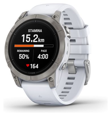 Reloj deportivo Garmin Epix Sapphire Titanium plateado / blanco