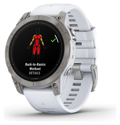 Reloj deportivo Garmin Epix Sapphire Titanium plateado / blanco