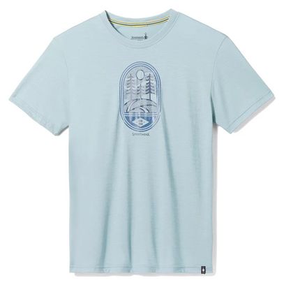 Kurzarm T-Shirt Smartwool Mtn Trail Graphic SST Blau