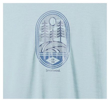 T-Shirt Manches Courtes Smartwool Mtn Trail Graphic SST Bleu