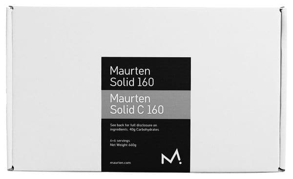 12er Pack Maurten Solid 160 Mix Box Energieriegel (Solid 160 / Solid C 160) 12x55g