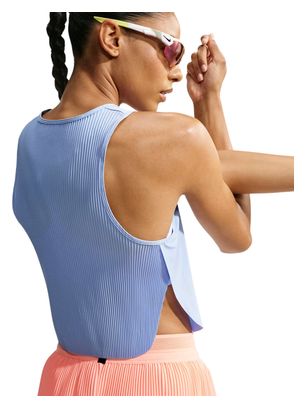 Canotta corta Nike AeroSwift blu da donna