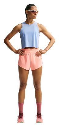 Canotta corta Nike AeroSwift blu da donna