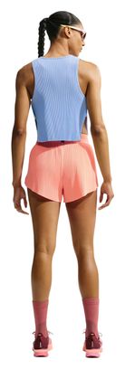 Canotta corta Nike AeroSwift blu da donna