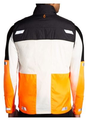 Veste thermique sans manches Brooks Run Visible 2.0 Blanc/Orange Homme