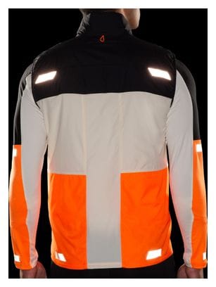 Veste thermique sans manches Brooks Run Visible 2.0 Blanc/Orange Homme