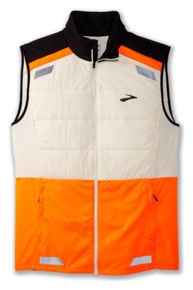 Ärmellose Thermojacke Brooks Run Visible 2.0 Weiß/Orange Herren