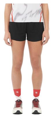 Short Salomon S/Lab Speed 3in Noir/Rouge Femme