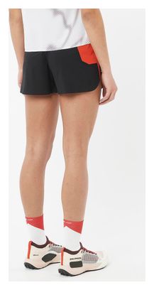 Short Salomon S/Lab Speed 3in Noir/Rouge Femme