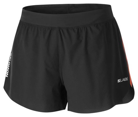 Short Salomon S/Lab Speed 3in Noir/Rouge Femme