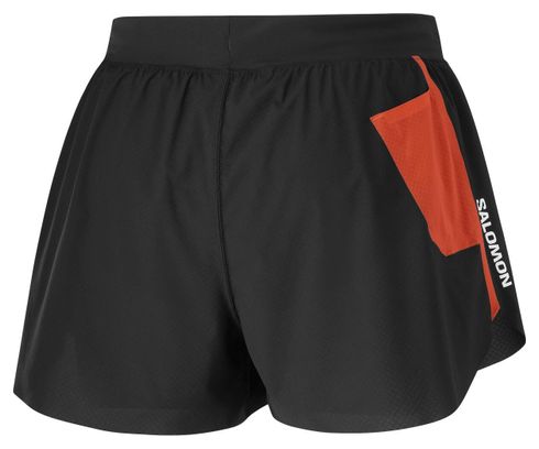 Short Salomon S/Lab Speed 3in Noir/Rouge Femme